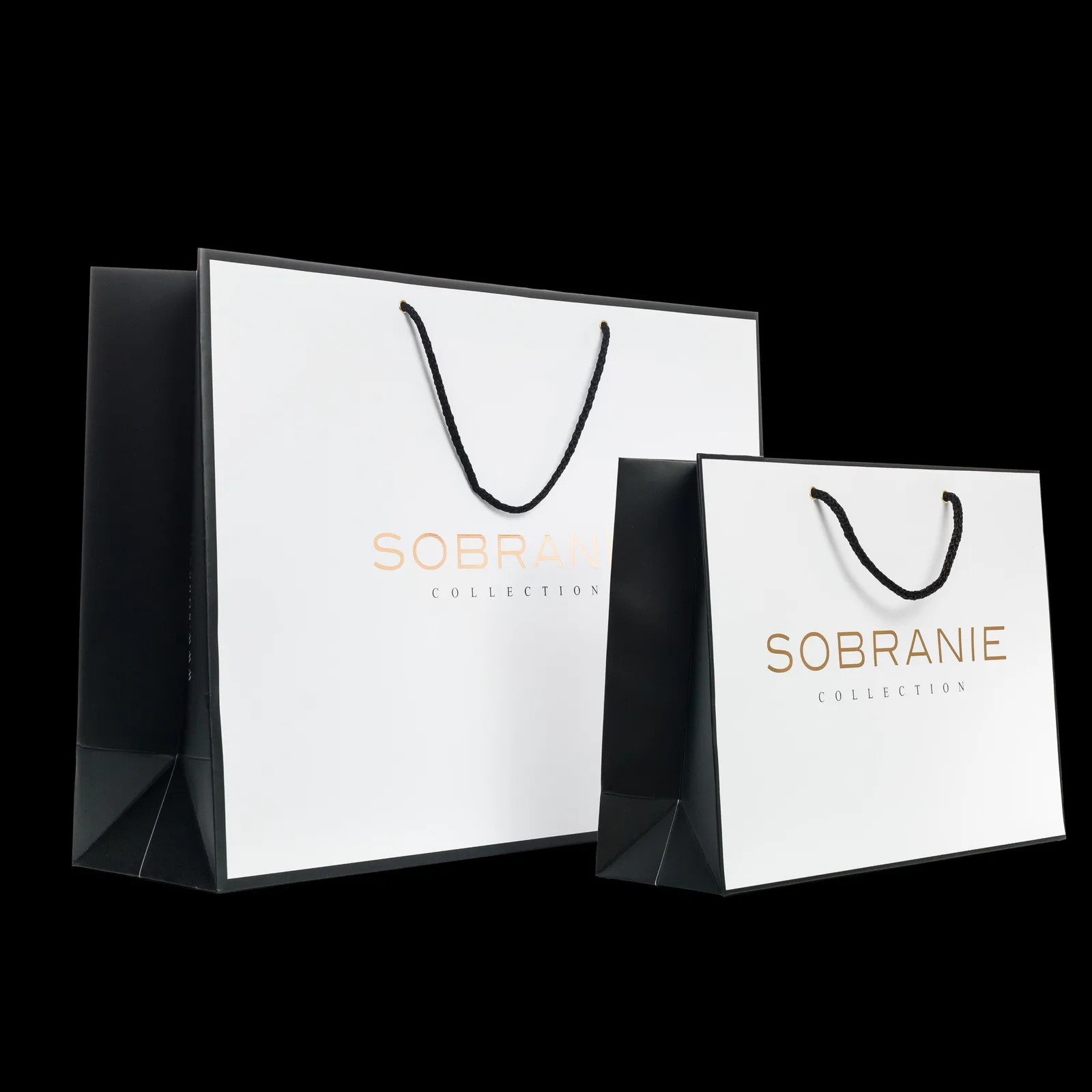 SOBRANIE — пакеты размера S и L, белые с тиснением